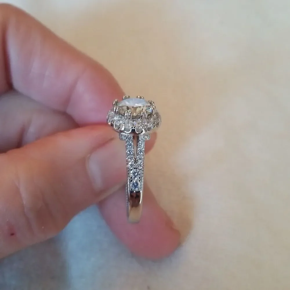 Moissanite 2 carat size 8 ring